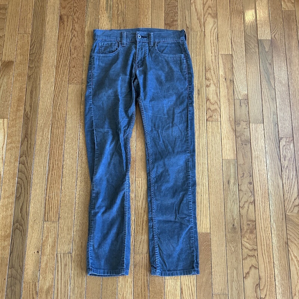 Levi's 511 Grey Corduroy Pants Men's 29x30 (Actual 30x31) Slim Fit Stretch